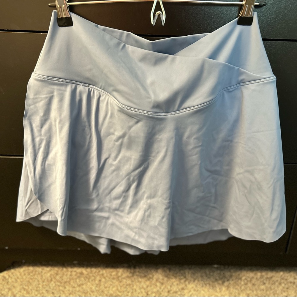 HALARA light blue crossover tennis skirt